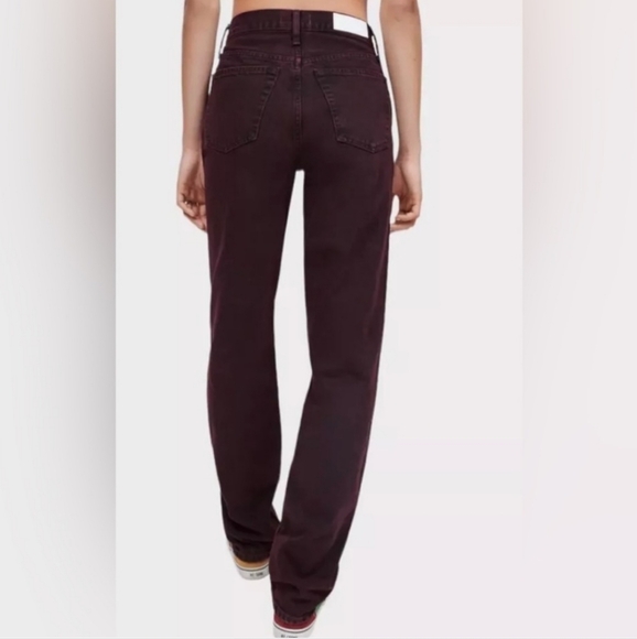 Re/Done 90's High Rise Loose Wine Dipped Size 26 - Picture 2 of 9